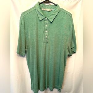 Travis Mathew Golf Polo Shirt Mens Size XL Short Sleeve Green 57% Pima Cotton